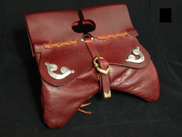 Herrentasche 15. Jahrhundert (rot) - 15th century men's purse (red)